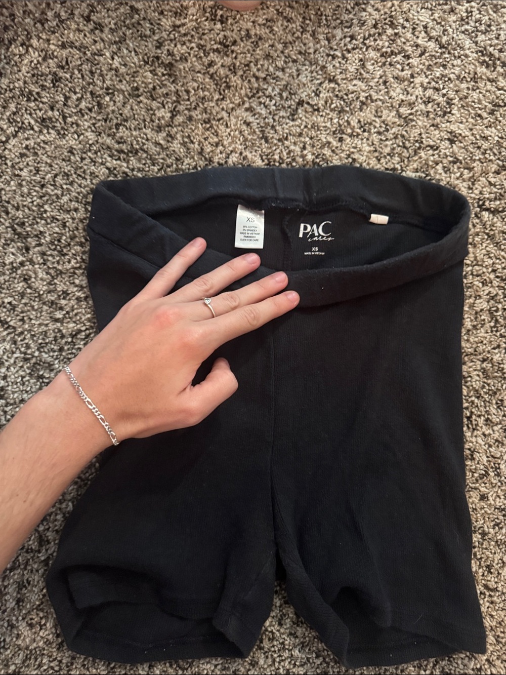 PacSun Black Women's Ribbed sleep Shorts